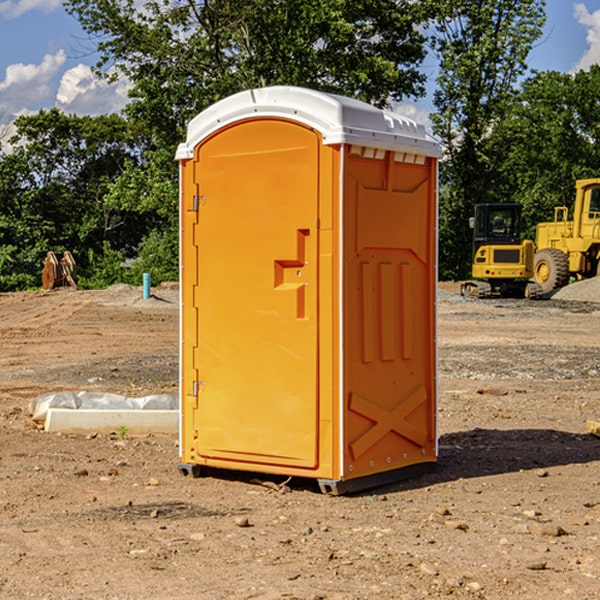 how often are the portable toilets cleaned and serviced during a rental period in Earlham